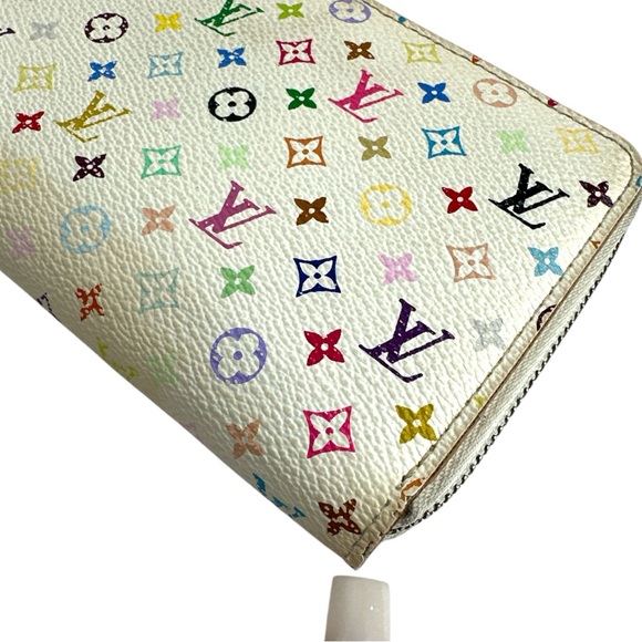 Louis Vuitton White Monogram Multicolor Murakami  Zippy Wallet - Picture 14 of 16